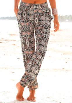 Strandmode|Hosen|s.Oliver Strandhose marine-bedruckt