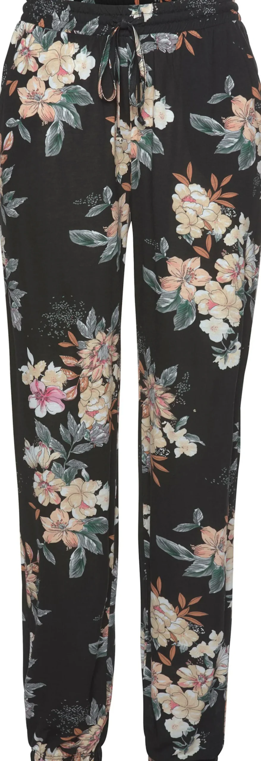 Hosen|LASCANA Strandhose schwarz-bedruckt