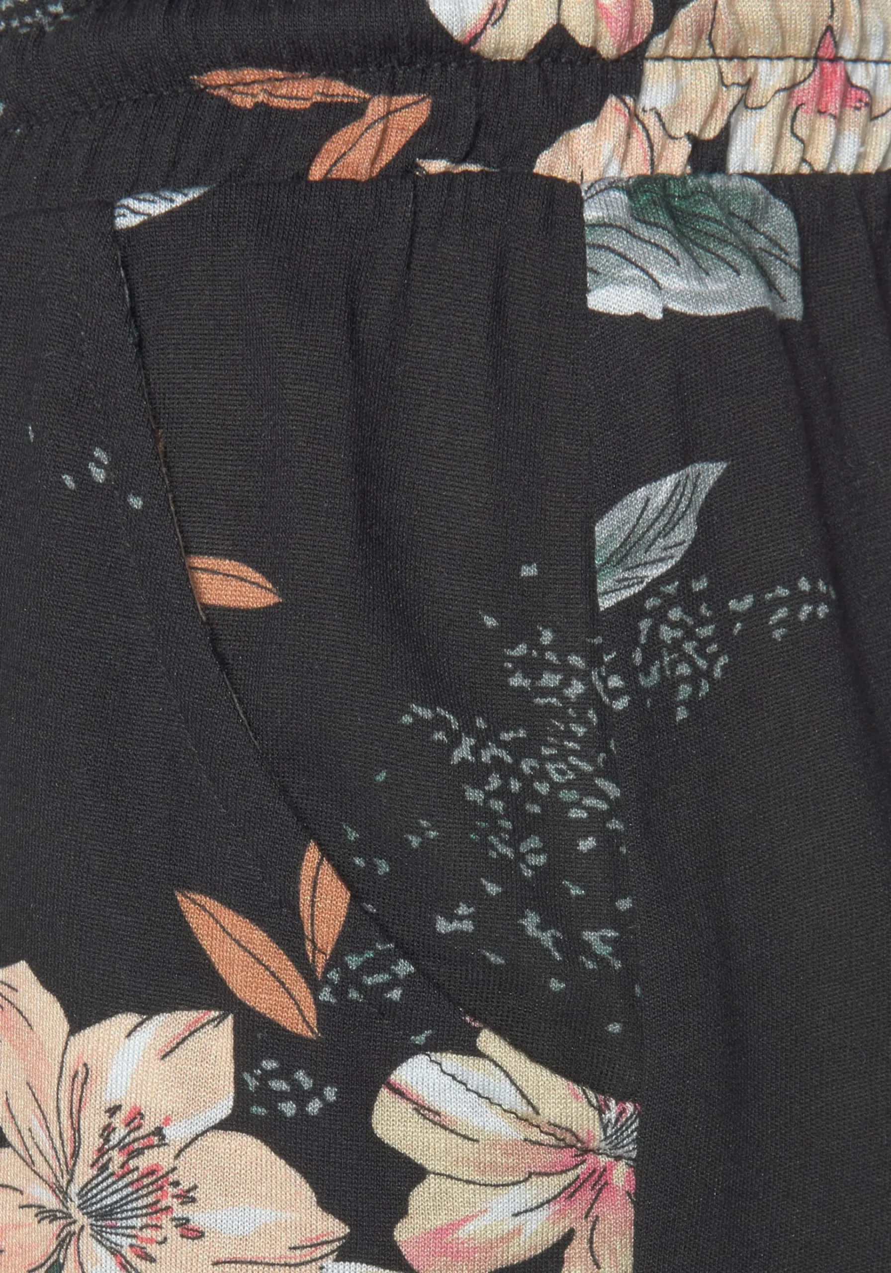 Hosen|LASCANA Strandhose schwarz-bedruckt