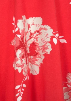 Kleider|Beachtime Strandkleid koralle-geblümt
