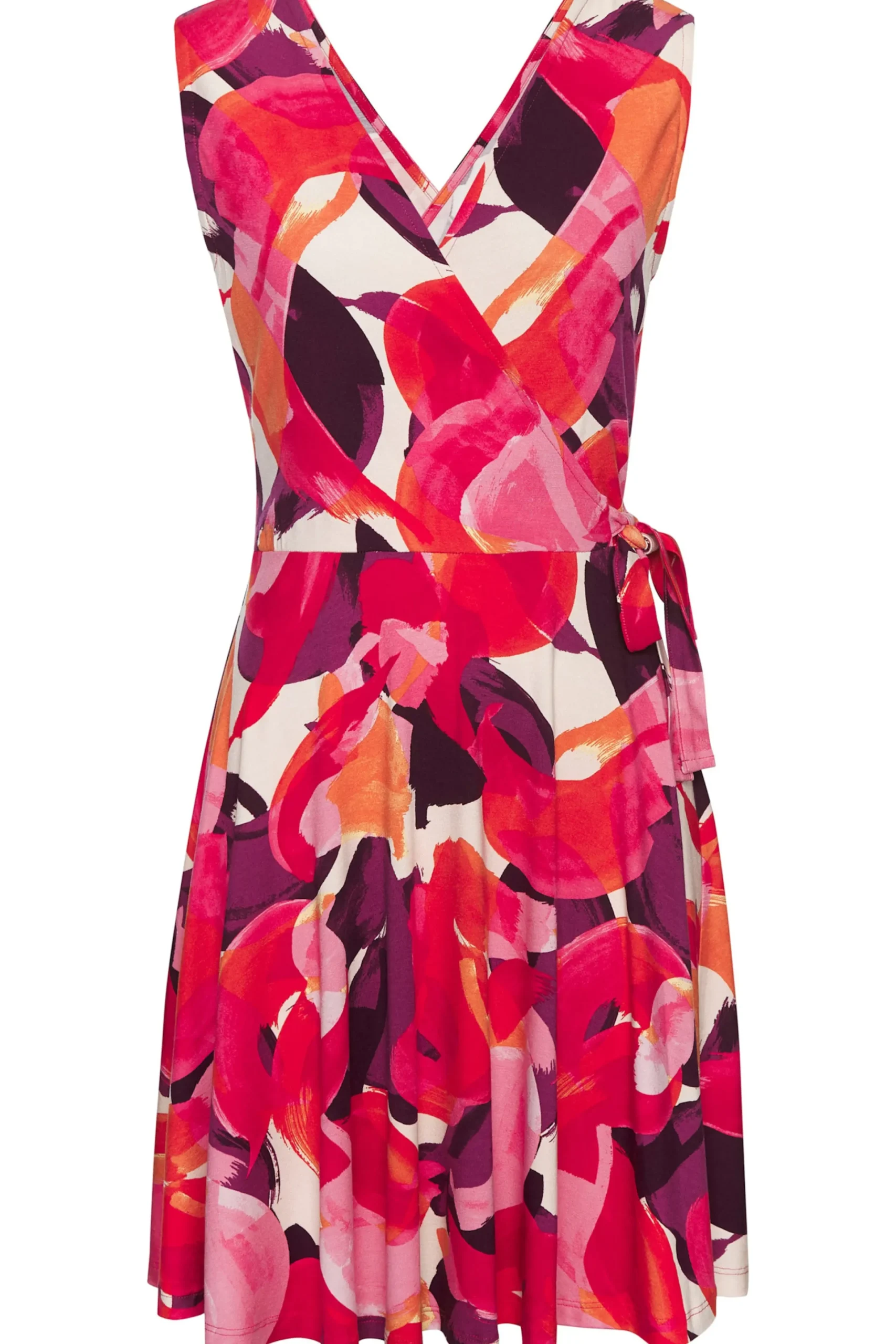 Strandkleider|Kleider|Vivance Strandkleid rot-lilabedruckt