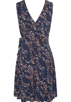 Strandkleider|Kleider|Vivance Strandkleid blau-rosébedruckt