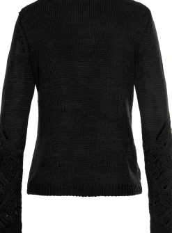 Pullover|LASCANA Strandpullover schwarz