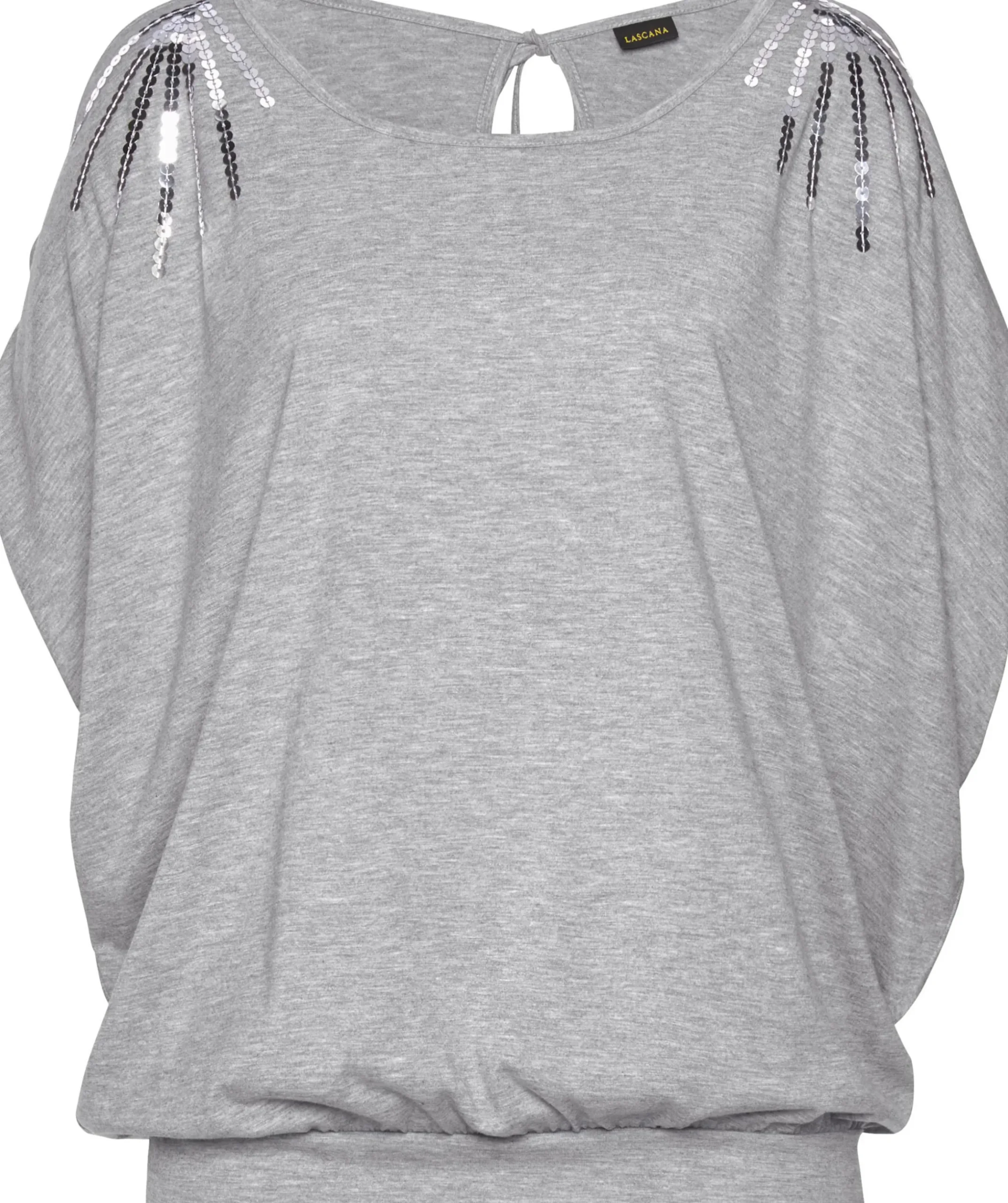 Strandmode|LASCANA Strandshirt grau-meliert