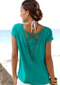 Strandmode|Shirts|LASCANA Strandshirt türkis