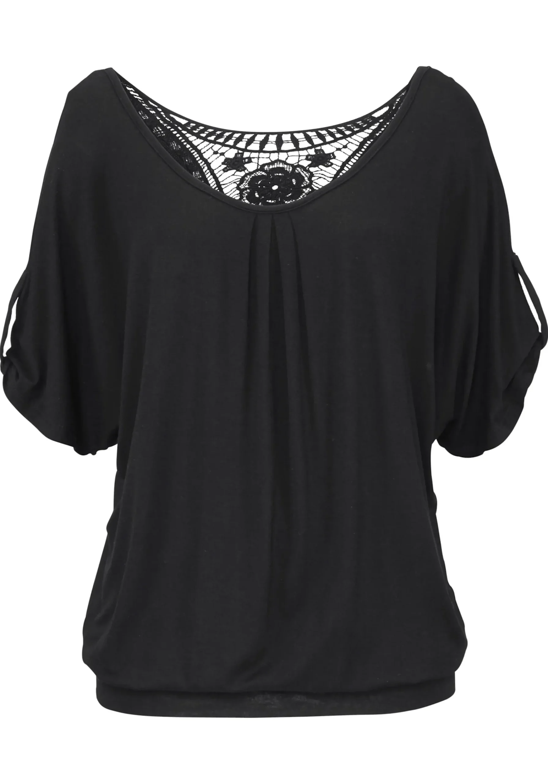 Strandmode|LASCANA Strandshirt schwarz