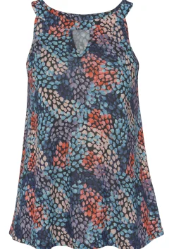 Strandmode|s.Oliver Strandtop blau-korallebedruckt