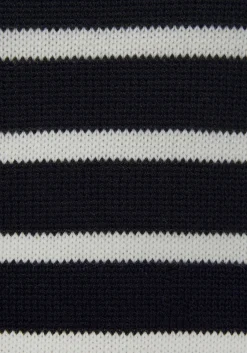 Strandmode|Vivance Streifenpullover schwarz-weiß