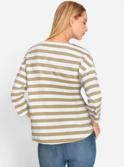 Shirts|heine Streifenshirt sand-weiß-gestreift