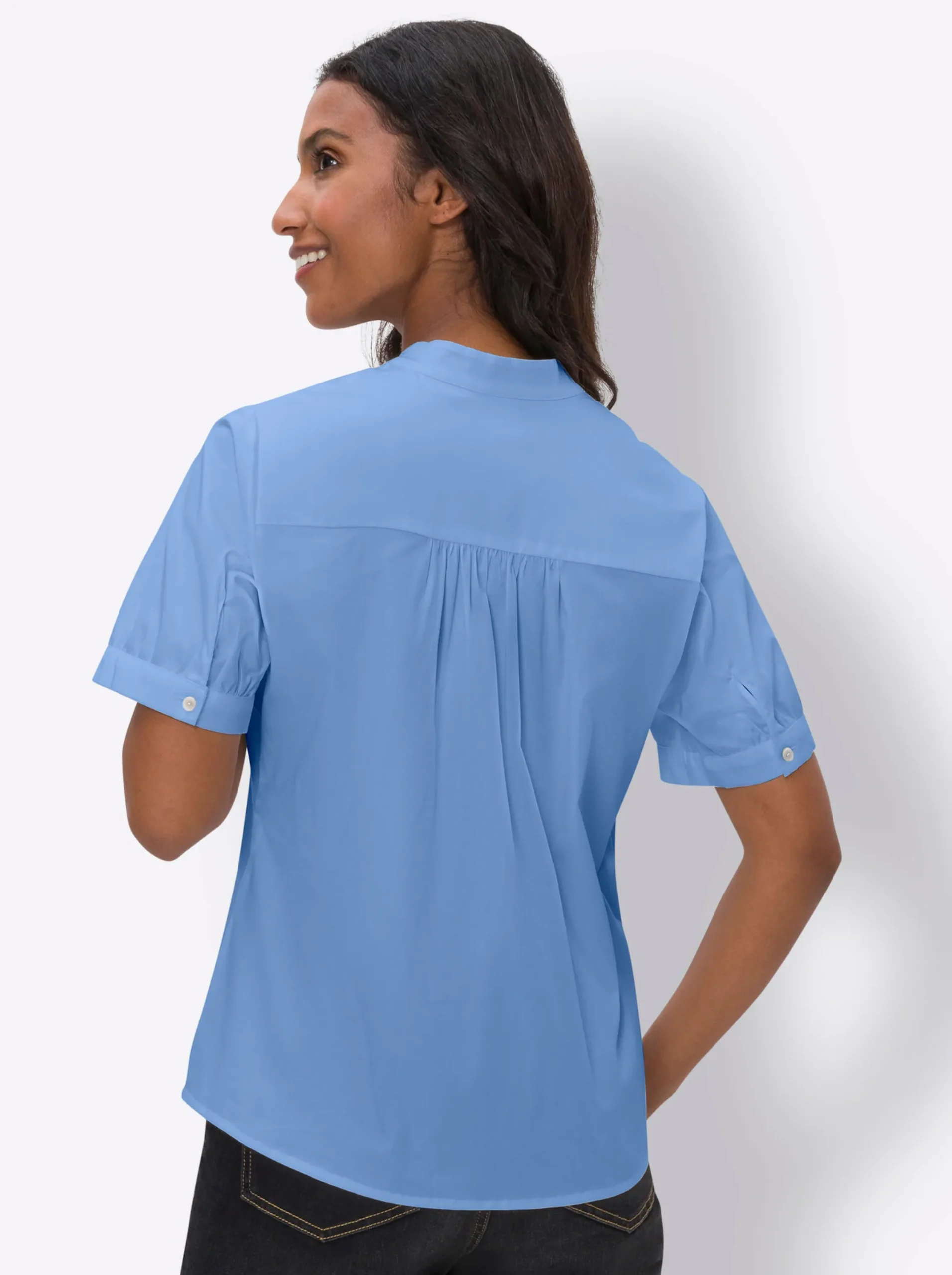 Blusen|heine Stretchbluse himmelblau