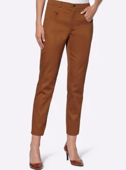 Hosen|heine Stretch-Hose cognac