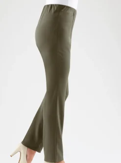 Hosen| Stretch-Hose mit innenliegendem Dehnbund khaki