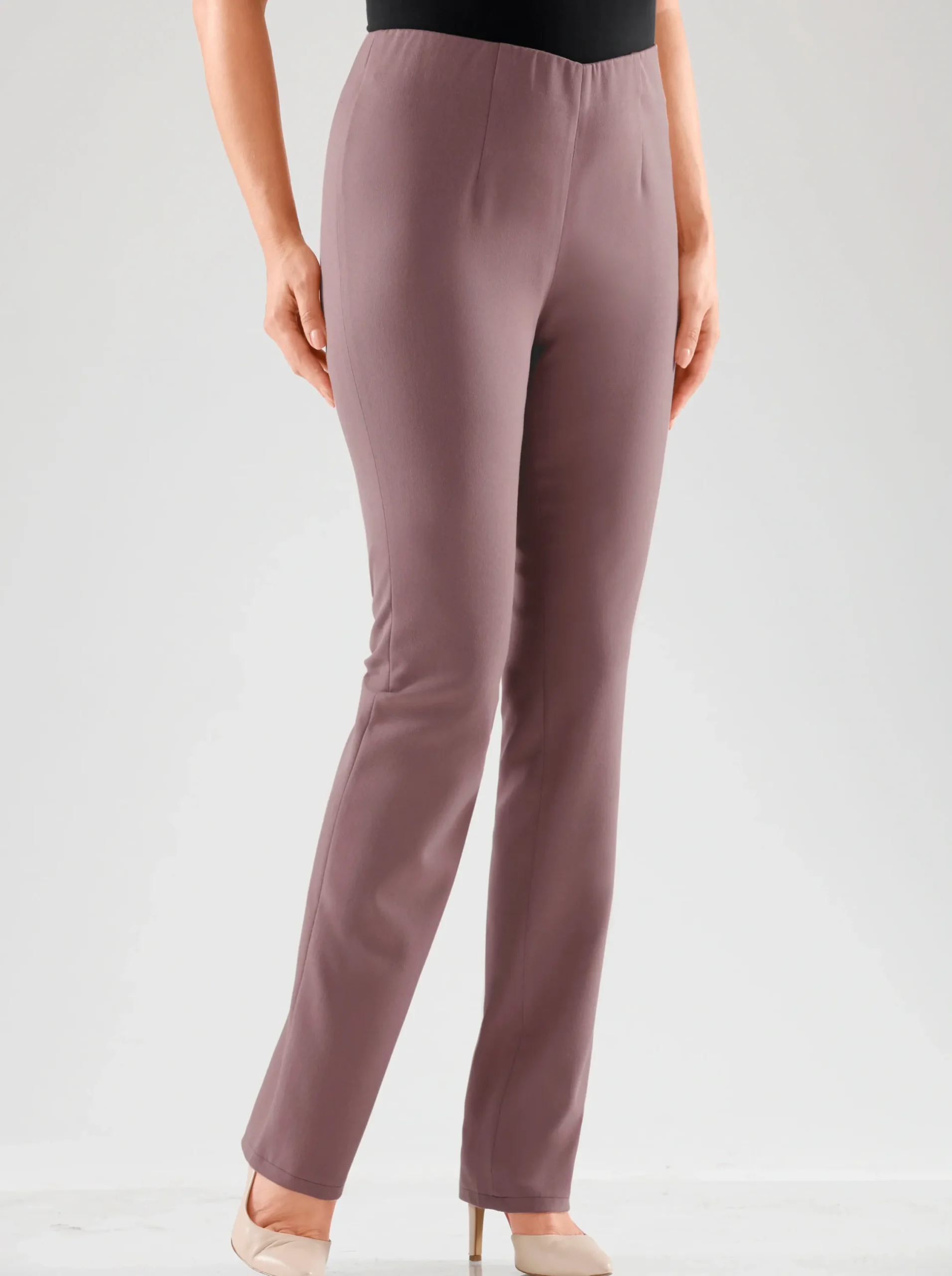 Hosen| Stretch-Hose mit innenliegendem Dehnbund rosenholz