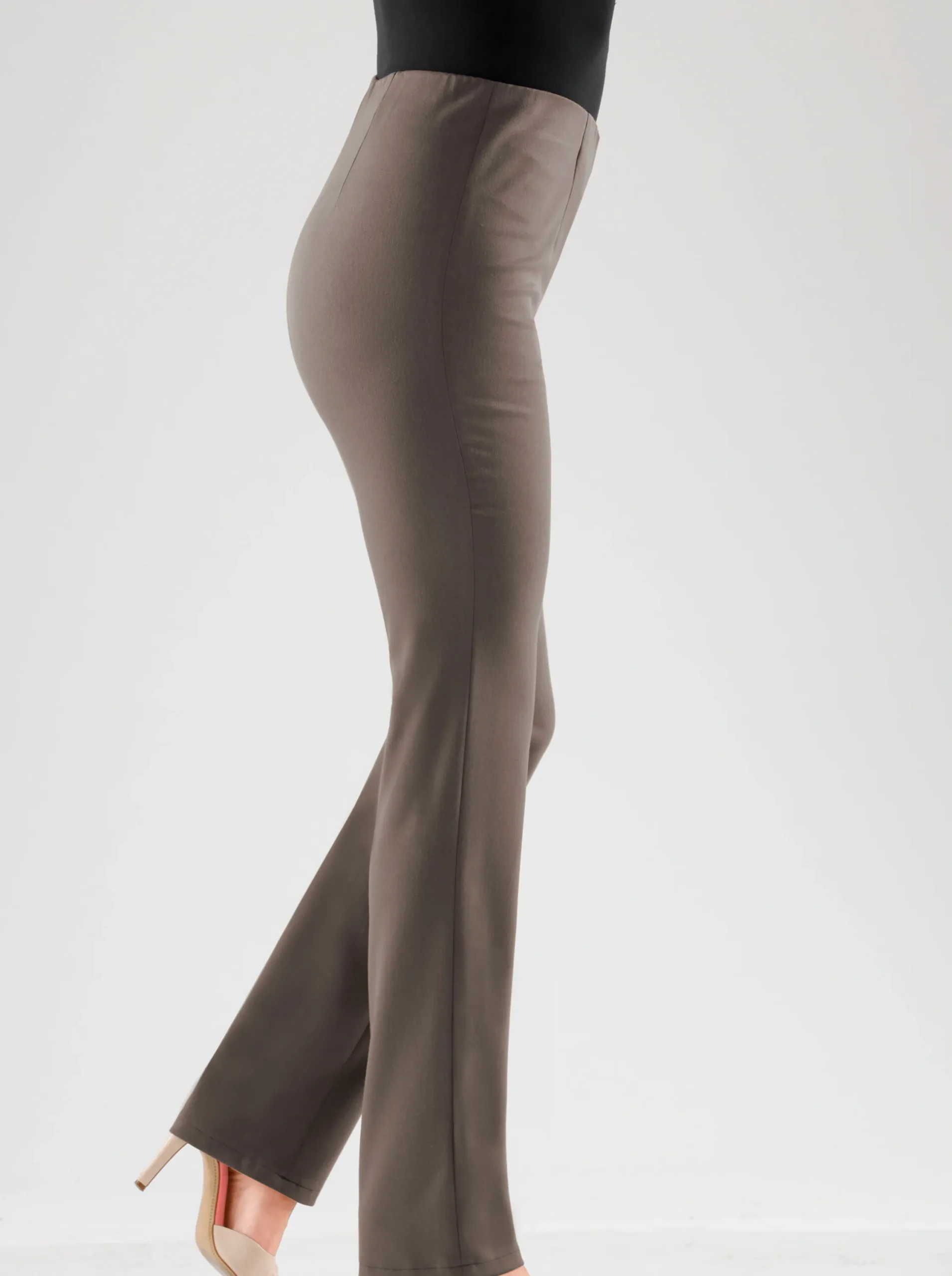 Hosen| Stretch-Hose mit innenliegendem Dehnbund taupe