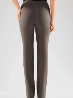 Hosen| Stretch-Hose mit innenliegendem Dehnbund taupe