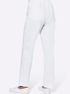 Hosen| Stretch-Hose mit rückwärtigem Dehnbund weiß