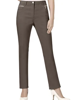 Hosen|Stehmann Comfort line Stretch-Hose mit Zier-Taschen vorne taupe