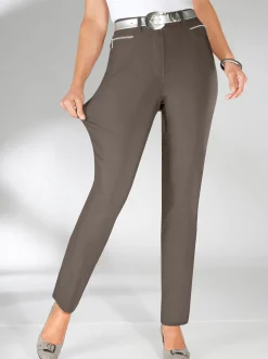 Hosen|Stehmann Comfort line Stretch-Hose mit Zier-Taschen vorne taupe