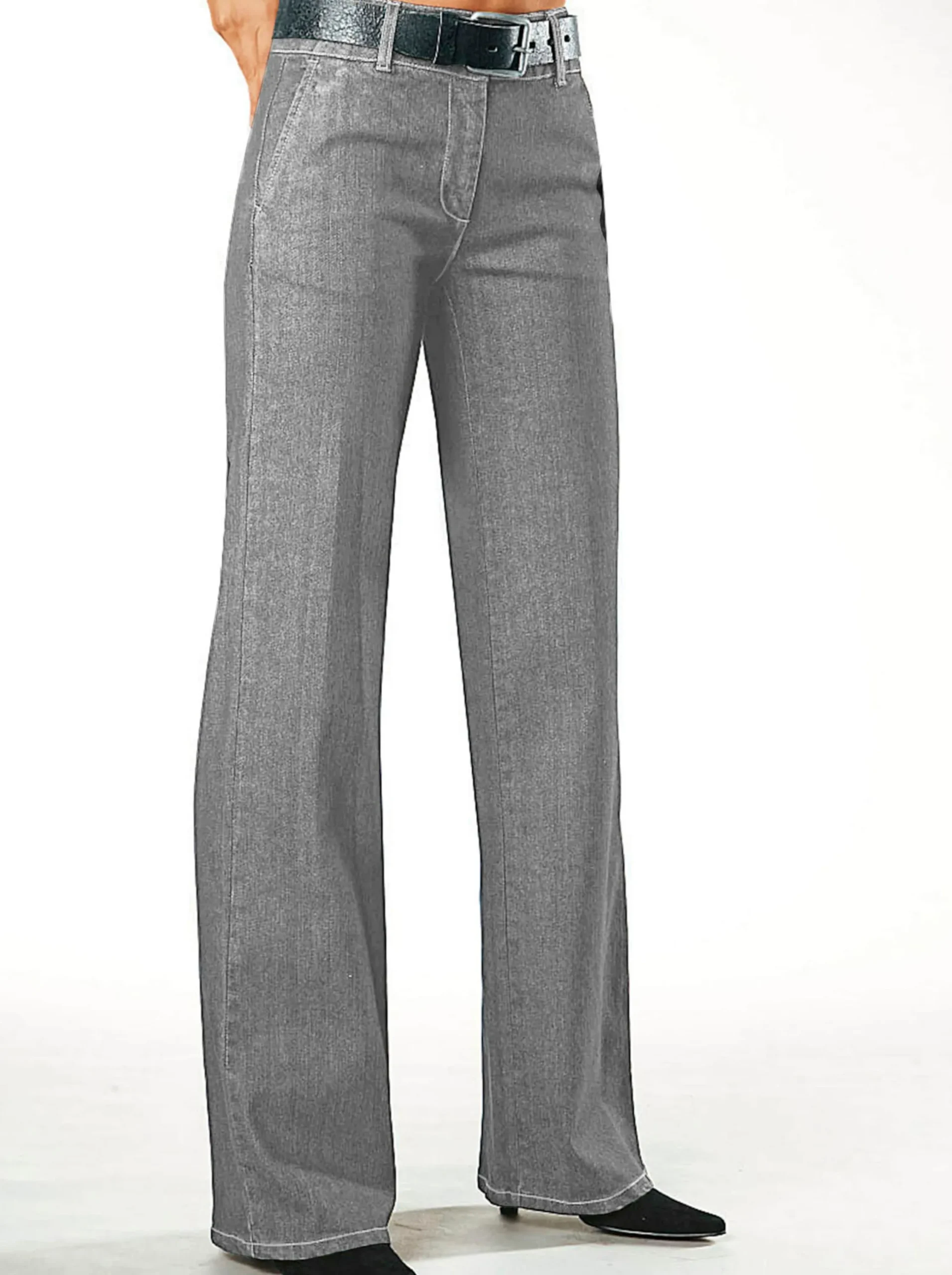 Jeans| Stretch-Jeans hellgrau