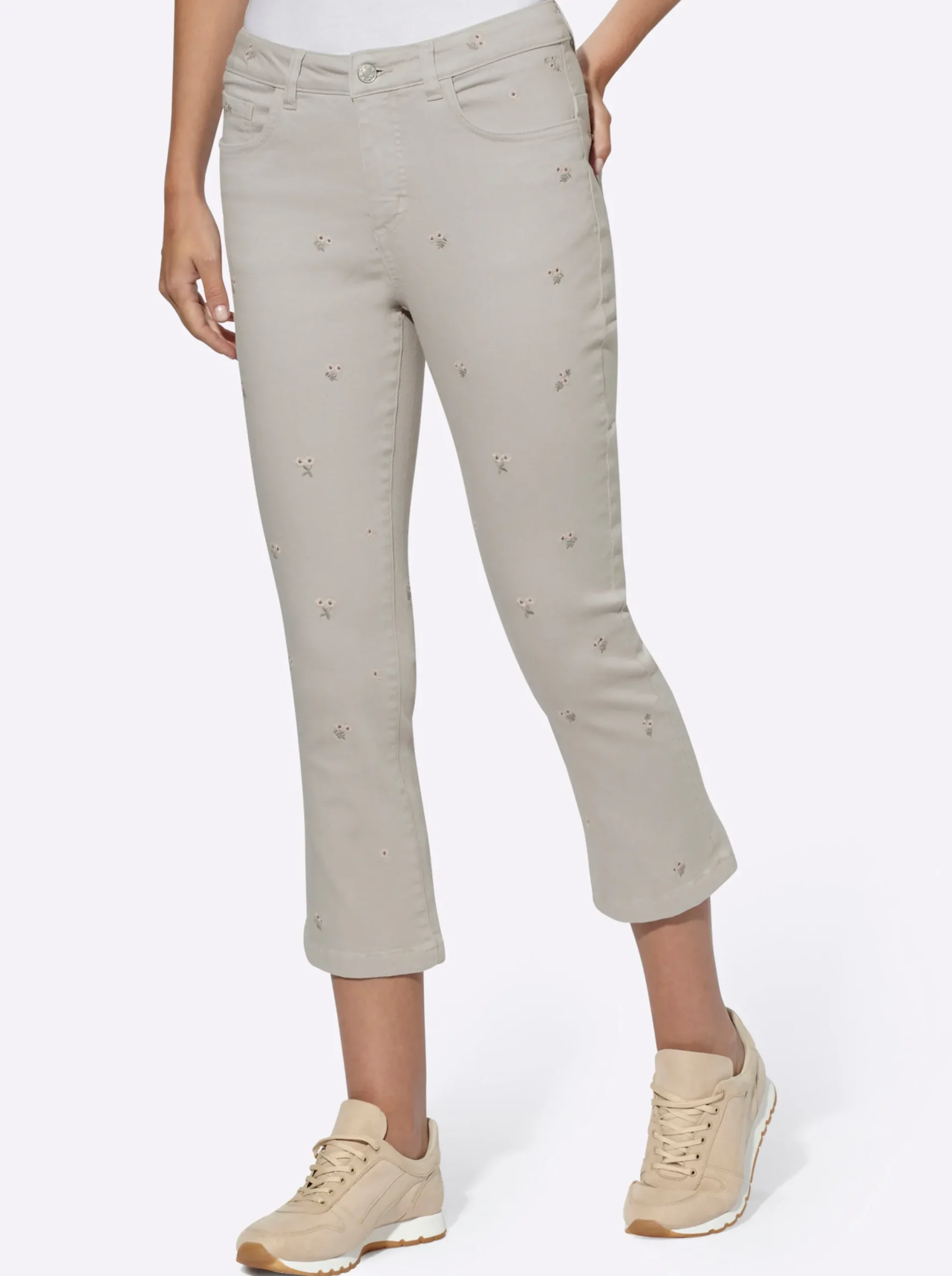 Jeans|heine Stretch-Jeans hellgrau