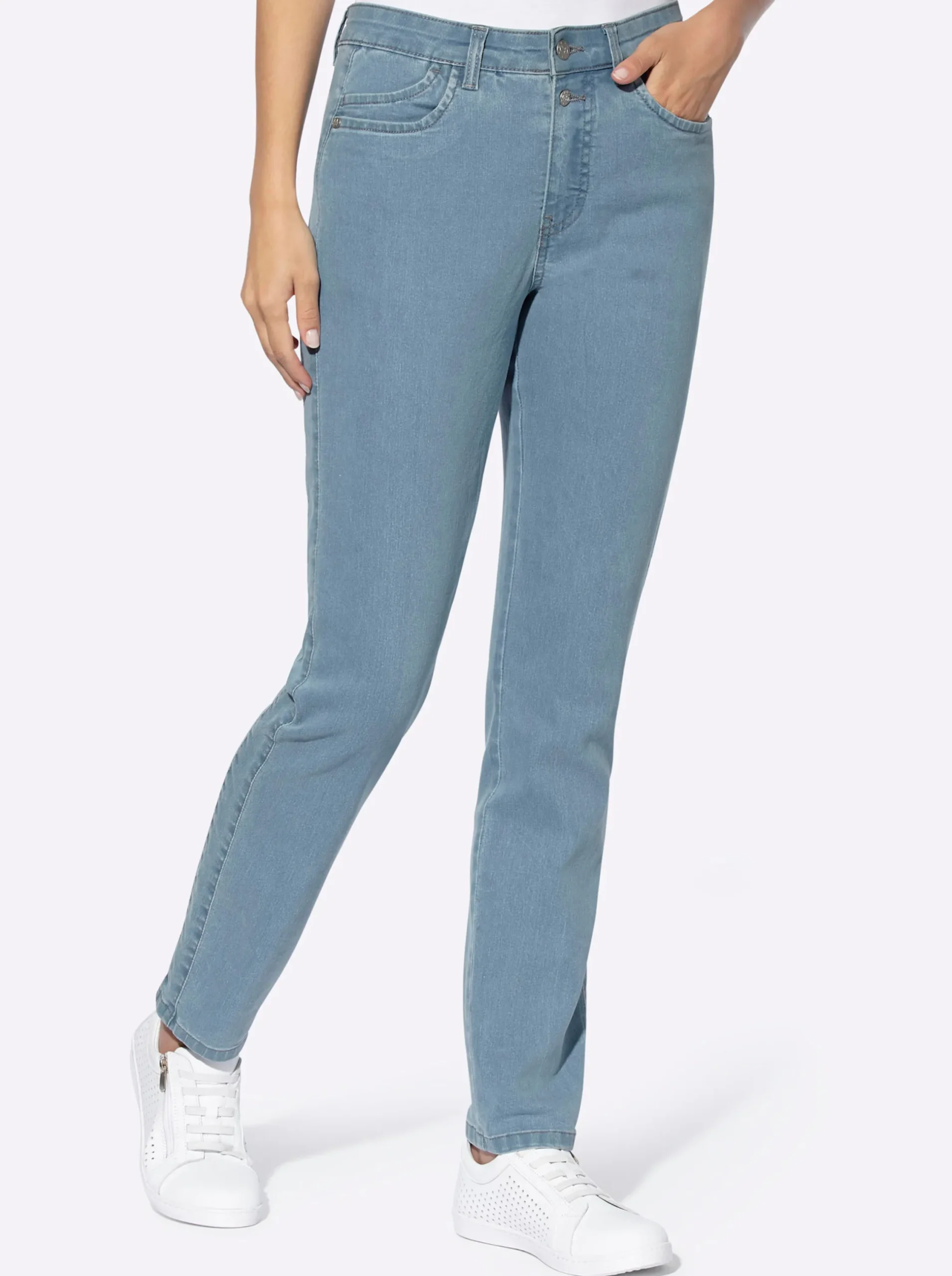 Jeans|heine Stretch-Jeans blue-bleached