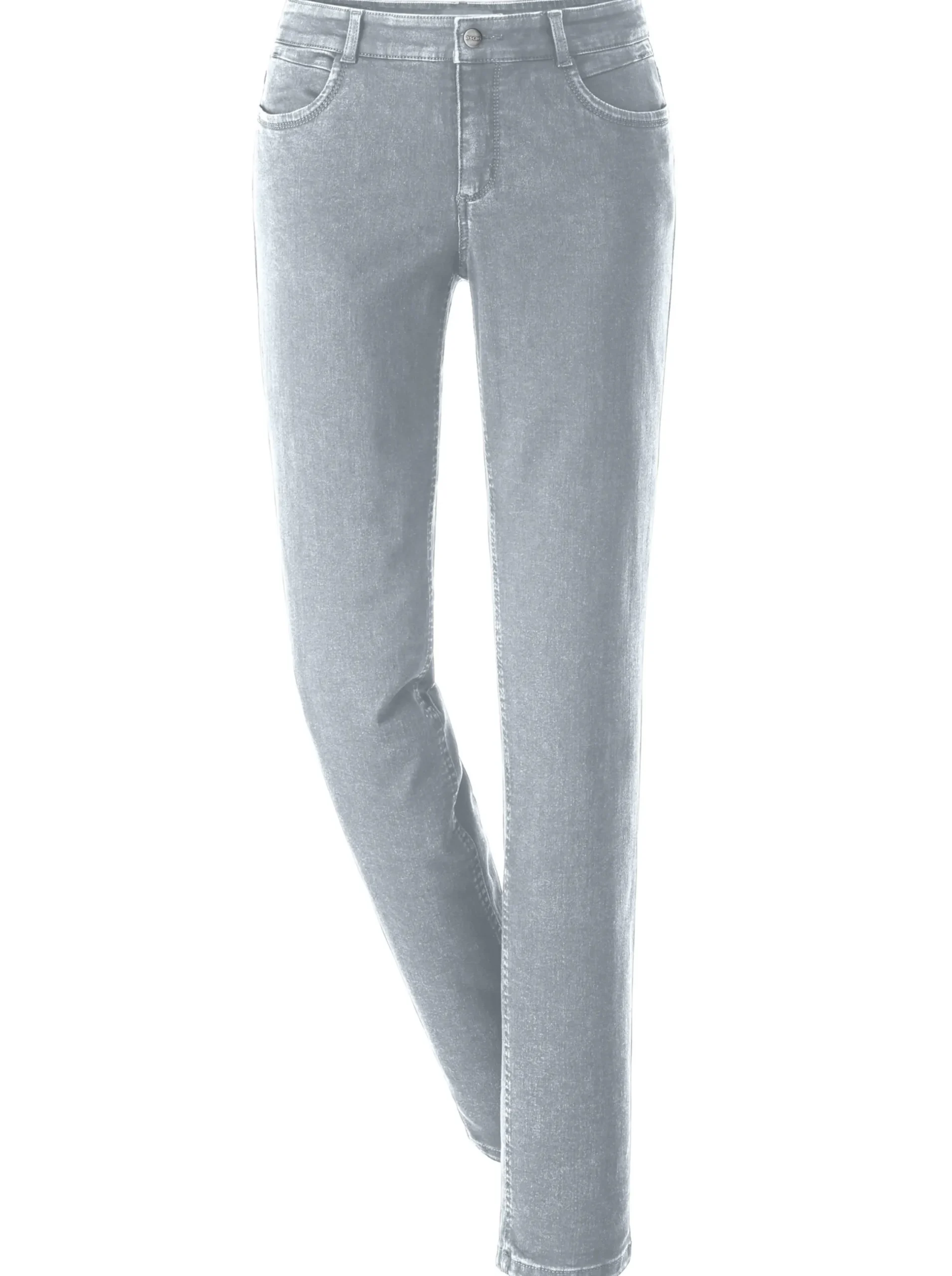 Jeans|Ascari Stretch-Jeans in Röhren-Form grau