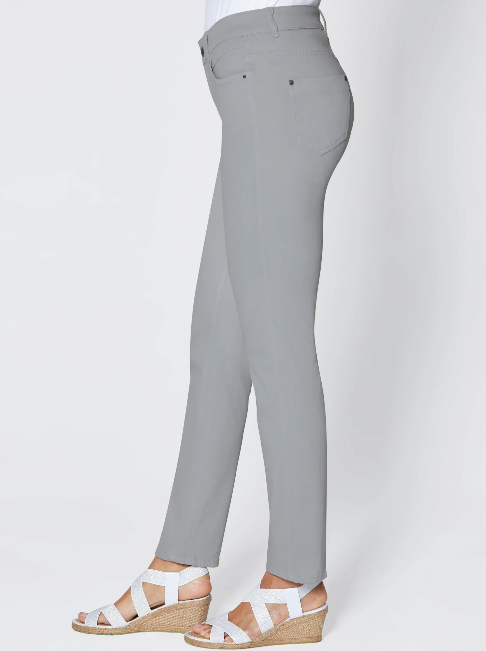 Jeans|Ascari Stretch-Jeans in Röhren-Form grau
