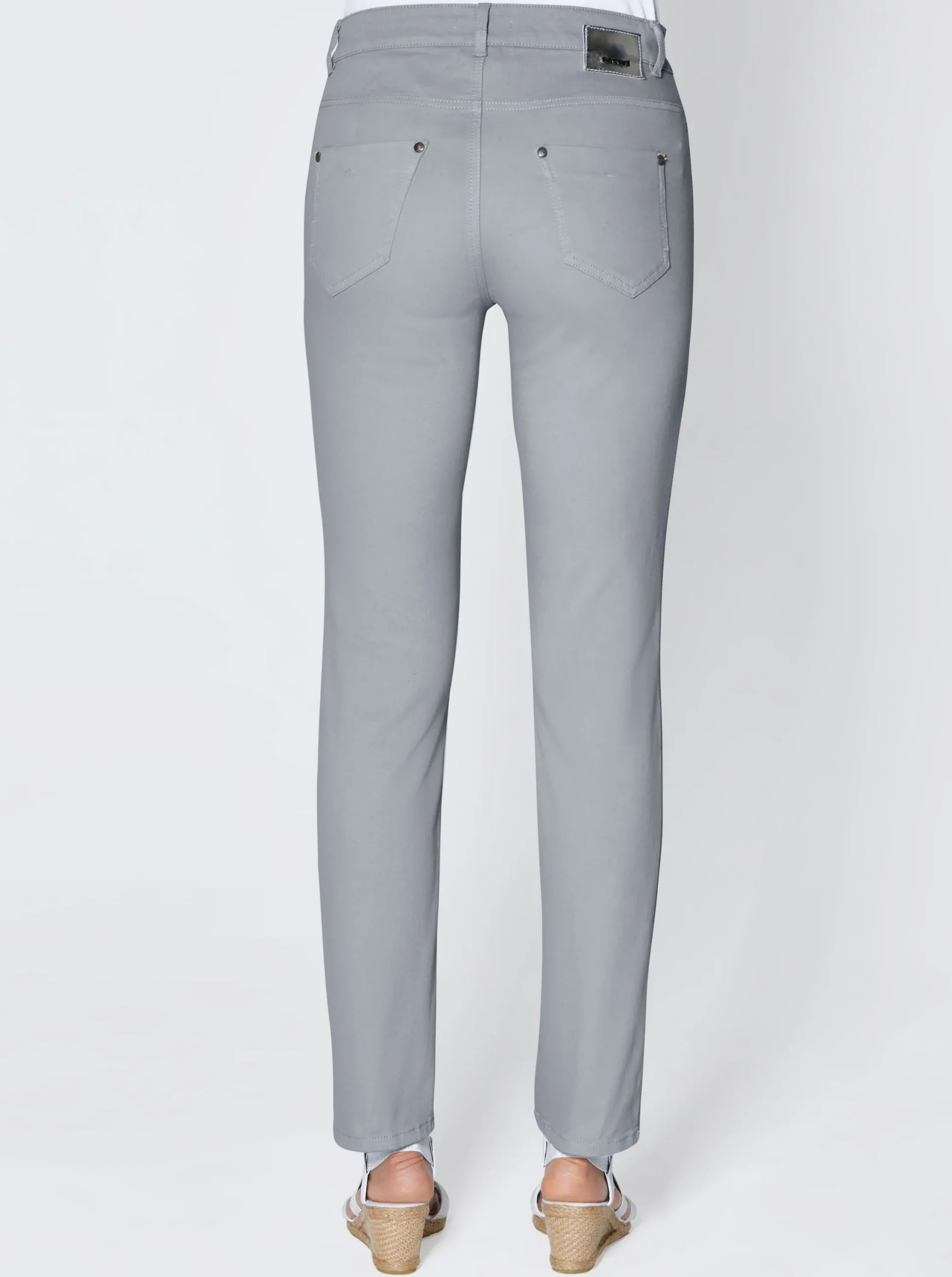 Jeans|Ascari Stretch-Jeans in Röhren-Form grau