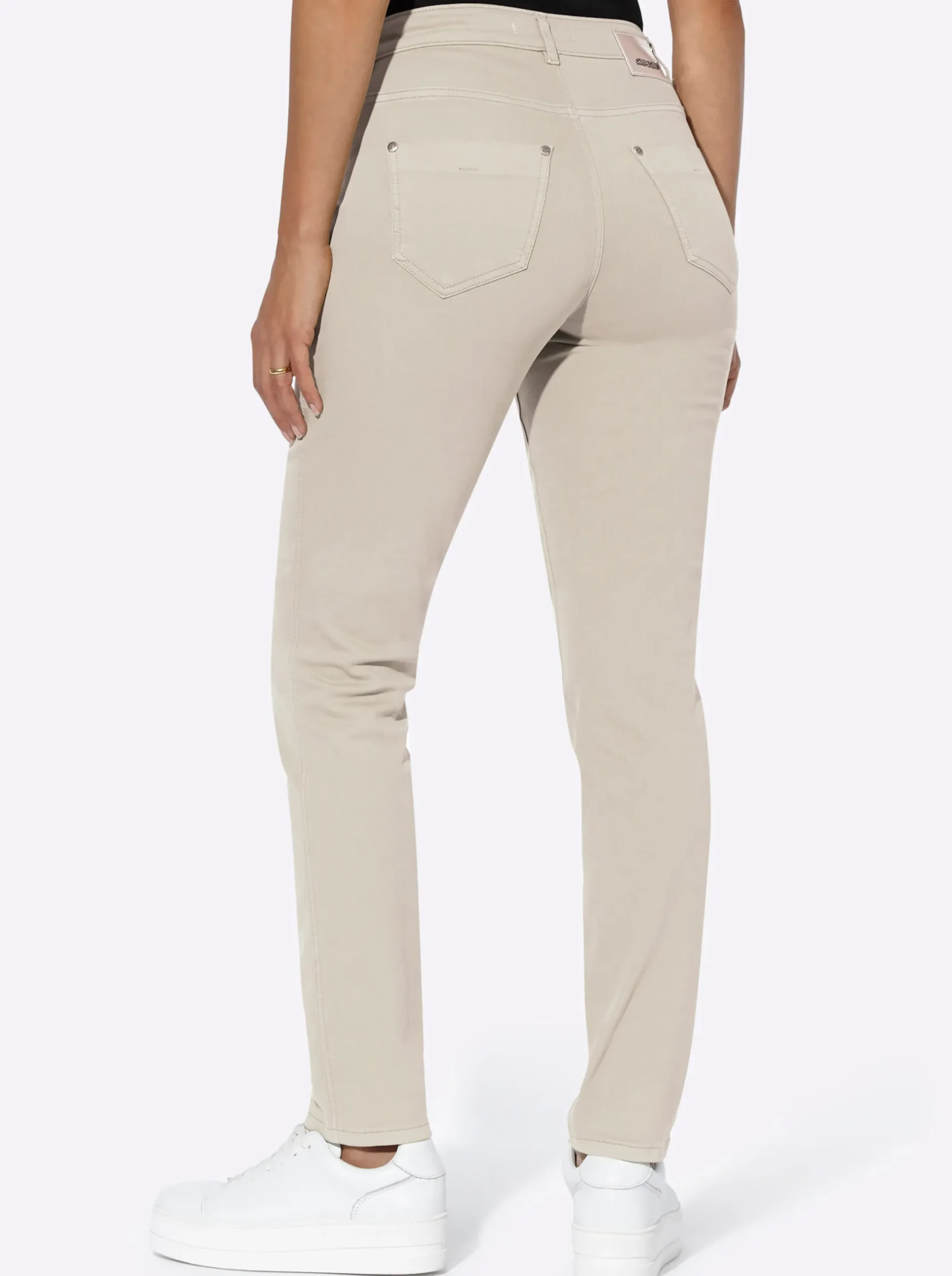 Jeans|Ascari Stretch-Jeans in Röhren-Form sand