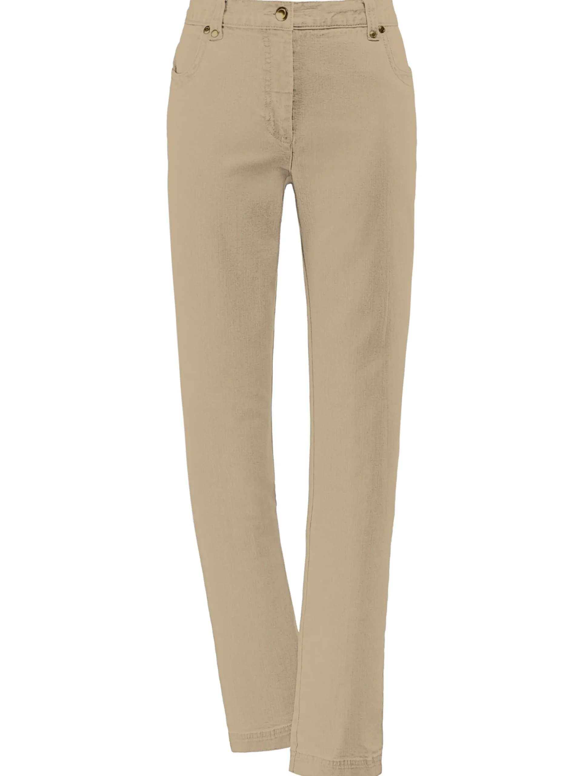 Jeans| Stretch-Jeans mit Glitzersteinchen hinten sand