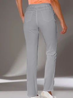 Jeans| Stretch-Jeans mit Rundum-Dehnbund grey-denim