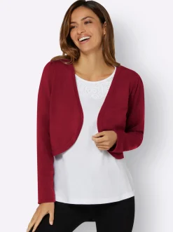 Jacken| Strickbolero kirsche