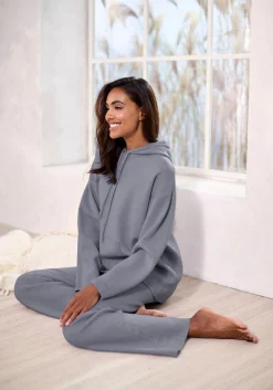 Strandmode|Elbsand Strickhose rauchblaumeliert