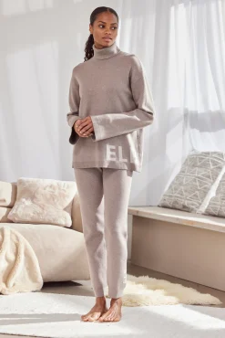 Strandmode|Elbsand Strickhose taupe