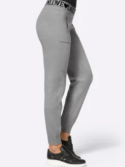 Homewear|Homewear|heine Strickhose steingrau-meliert