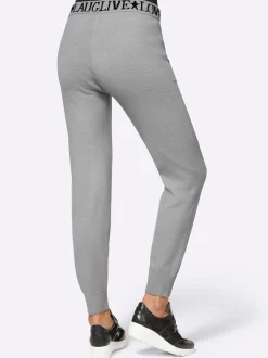 Homewear|Homewear|heine Strickhose steingrau-meliert