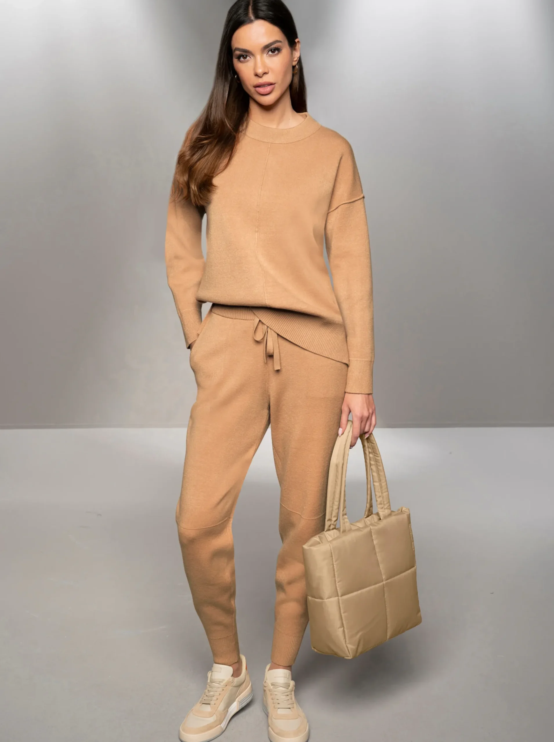 Hosen|heine Strickhose camel