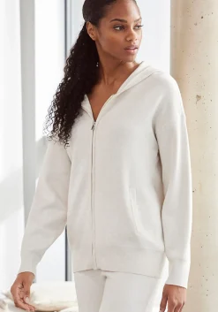 Strandmode|Elbsand Strickjacke wollweiß
