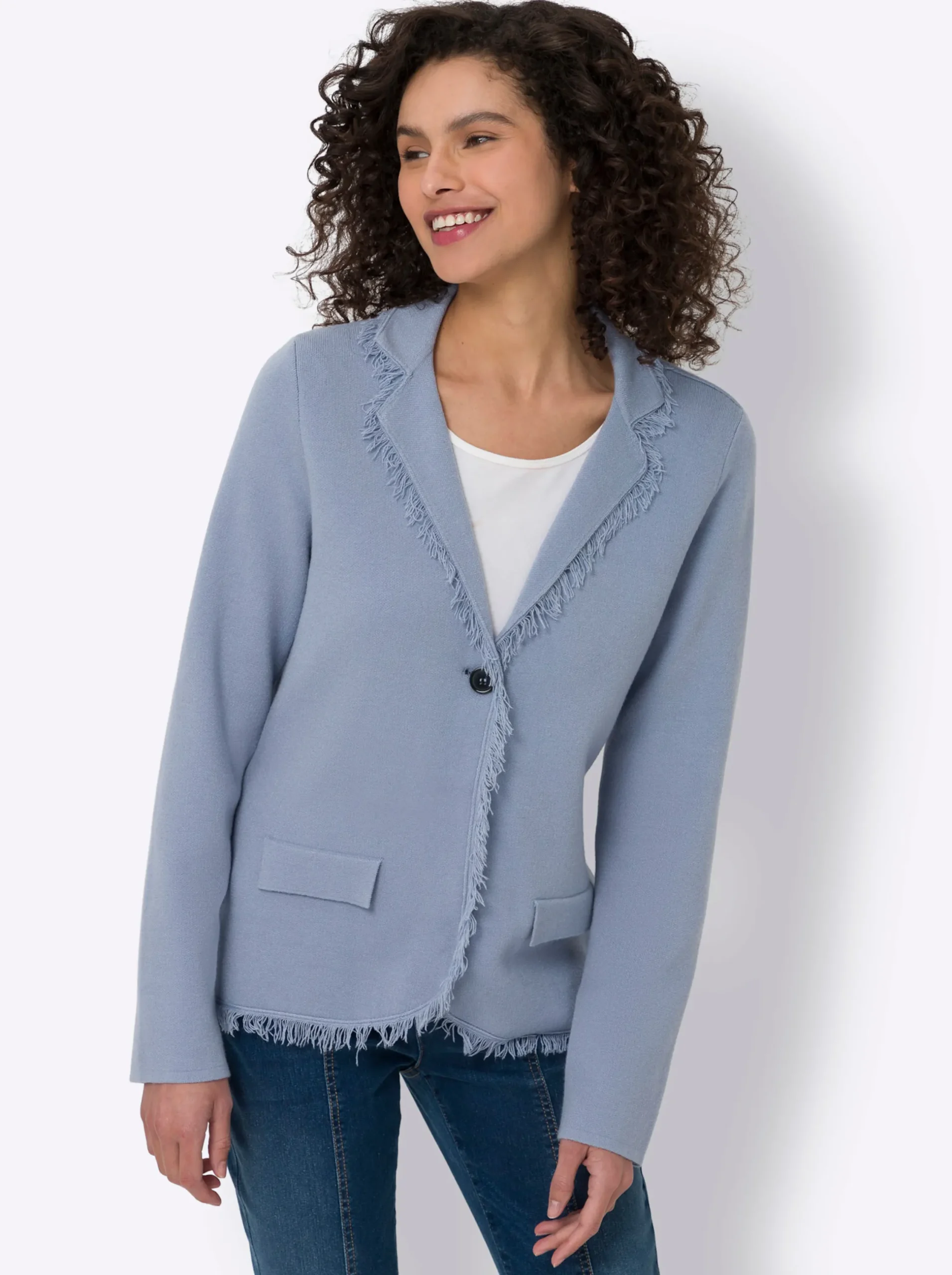 Strickjacken|heine Strickjacke bleu