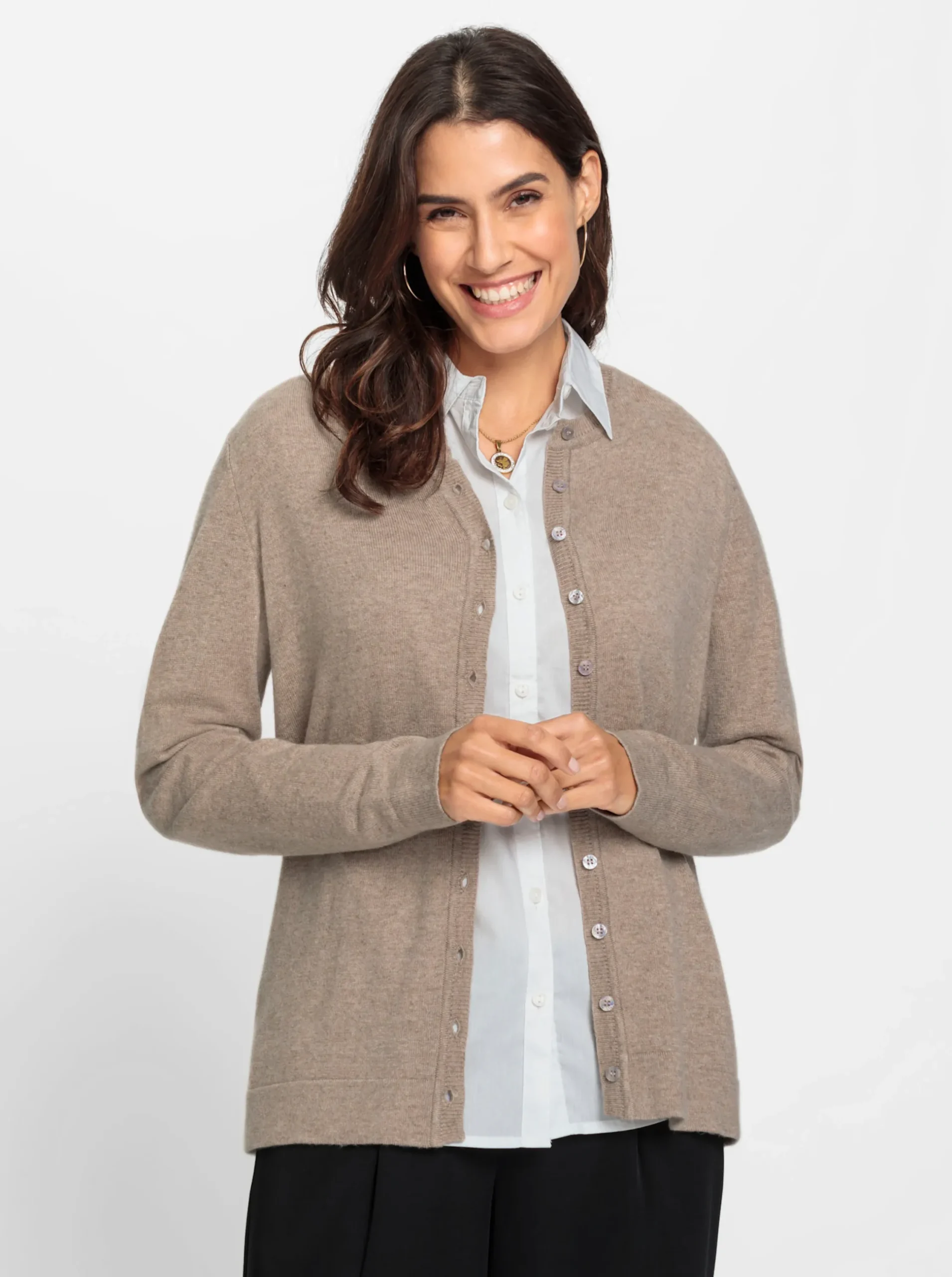 Strickjacken| Strickjacke sesam-meliert