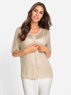 Strickjacken|heine Strickjacke sand