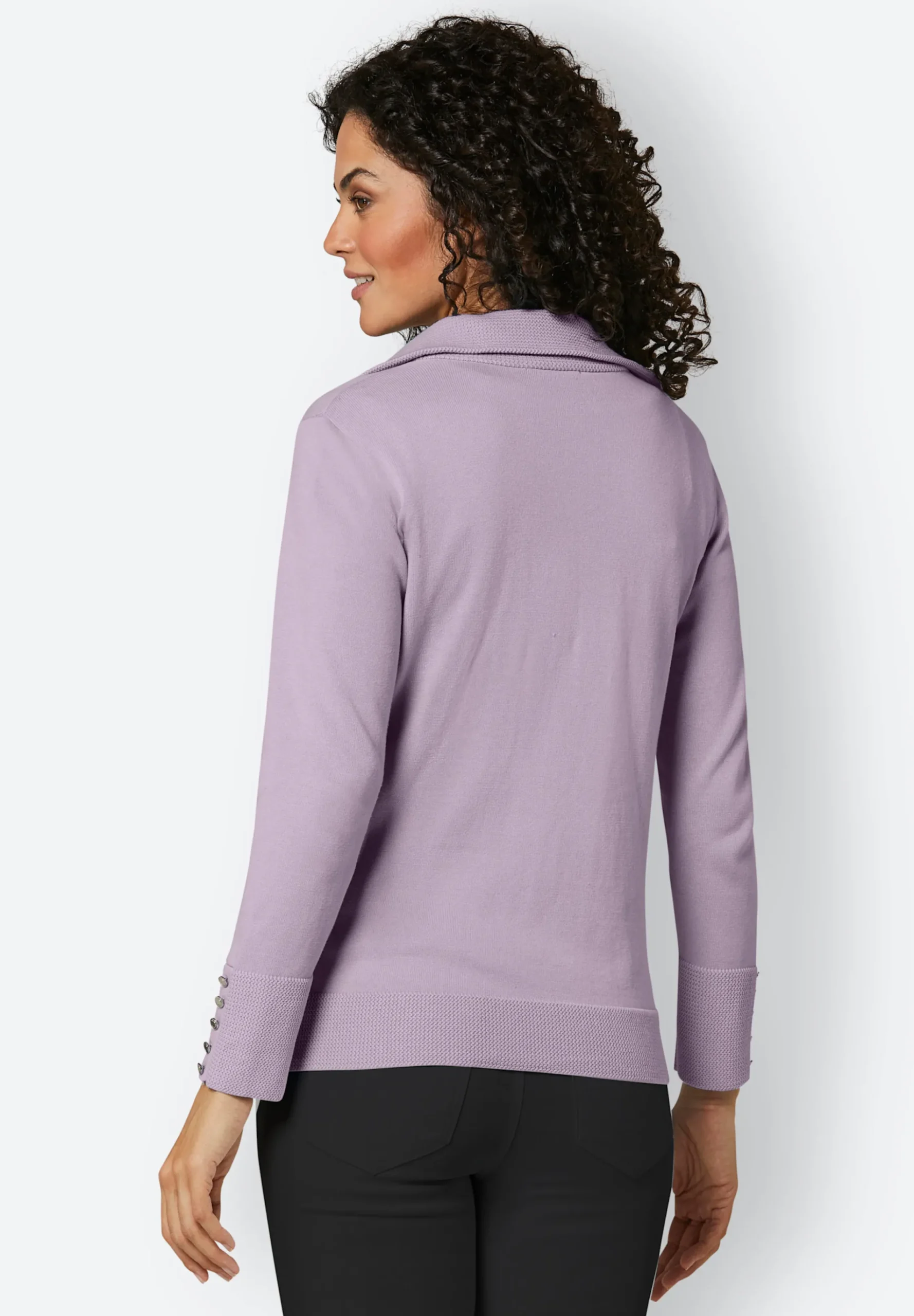 Strickjacken|CREATION L PREMIUM Strickjacke flieder