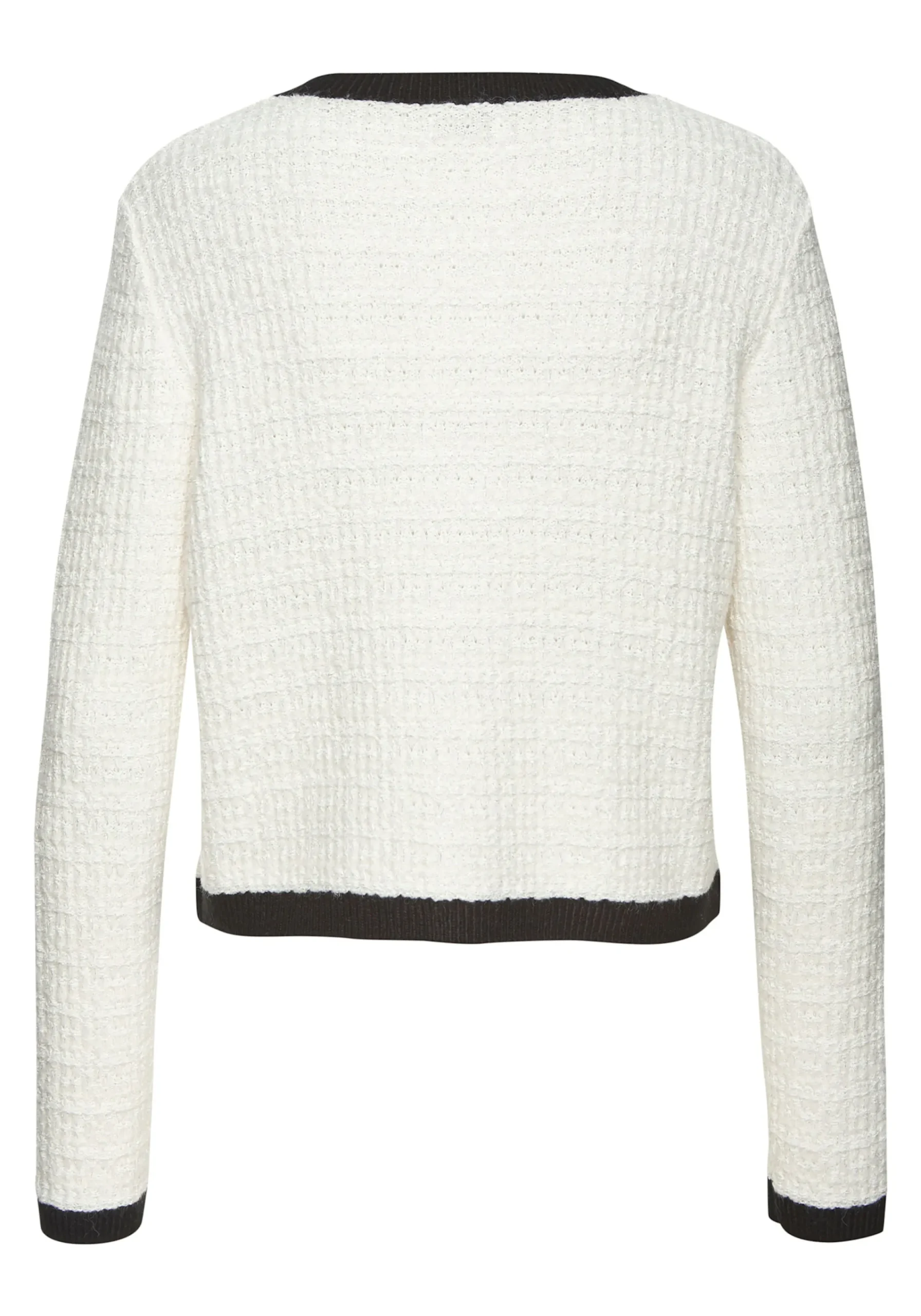 Strickjacken|LASCANA Strickjacke creme-schwarz