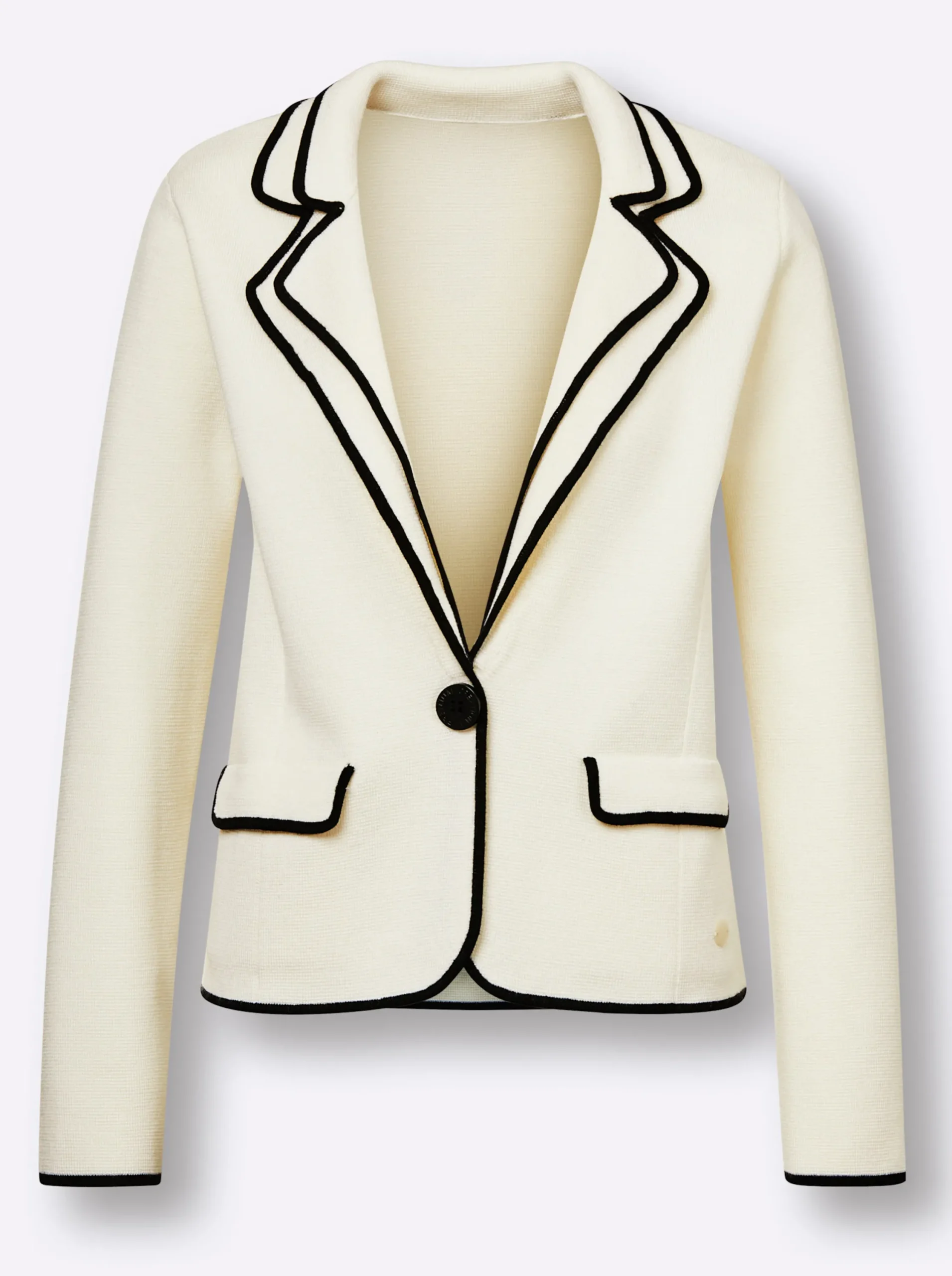 Blazer|Strickjacken|CREATION L PREMIUM Strickjacke ecru