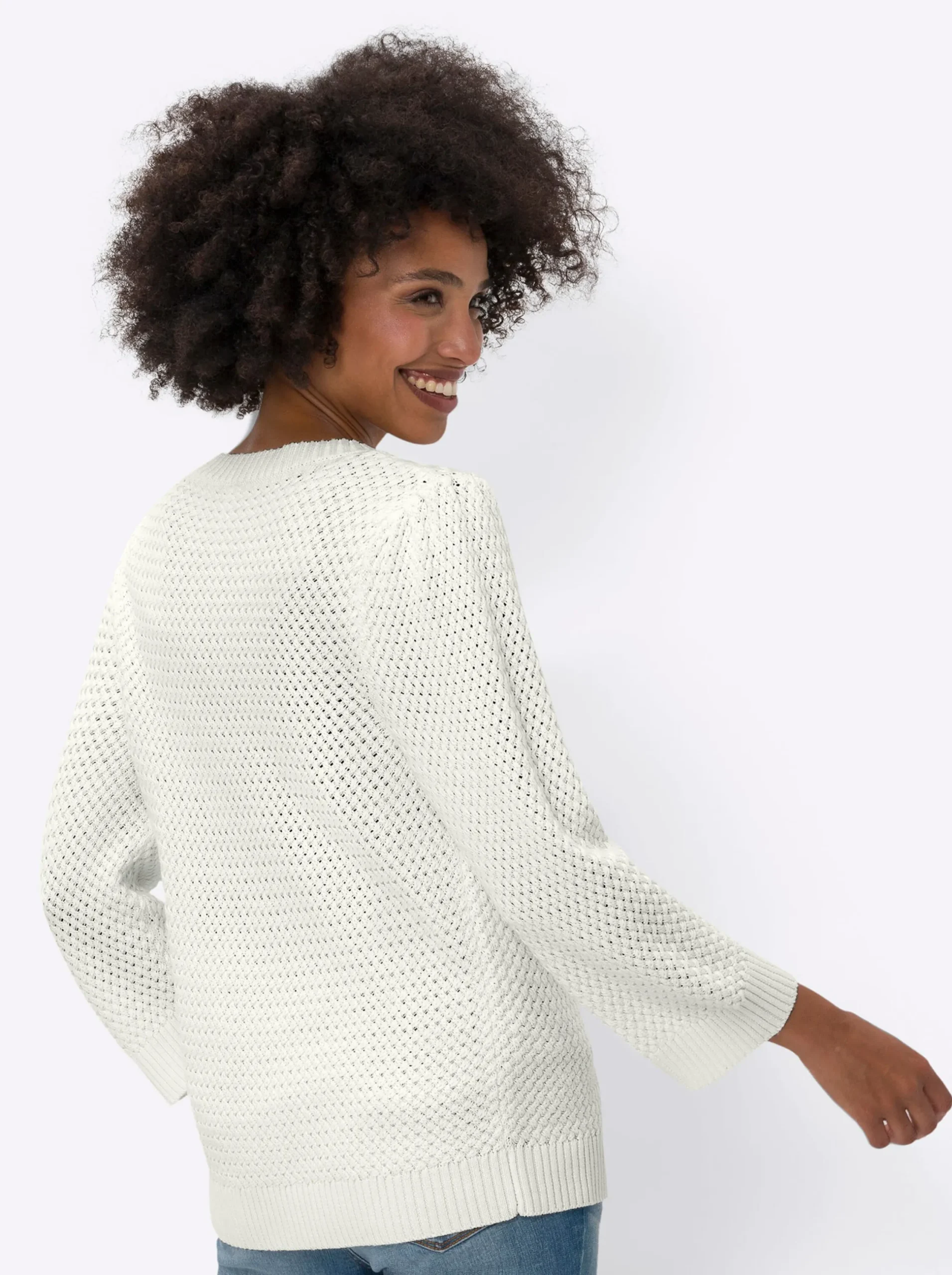 Strickjacken|heine Strickjacke ecru