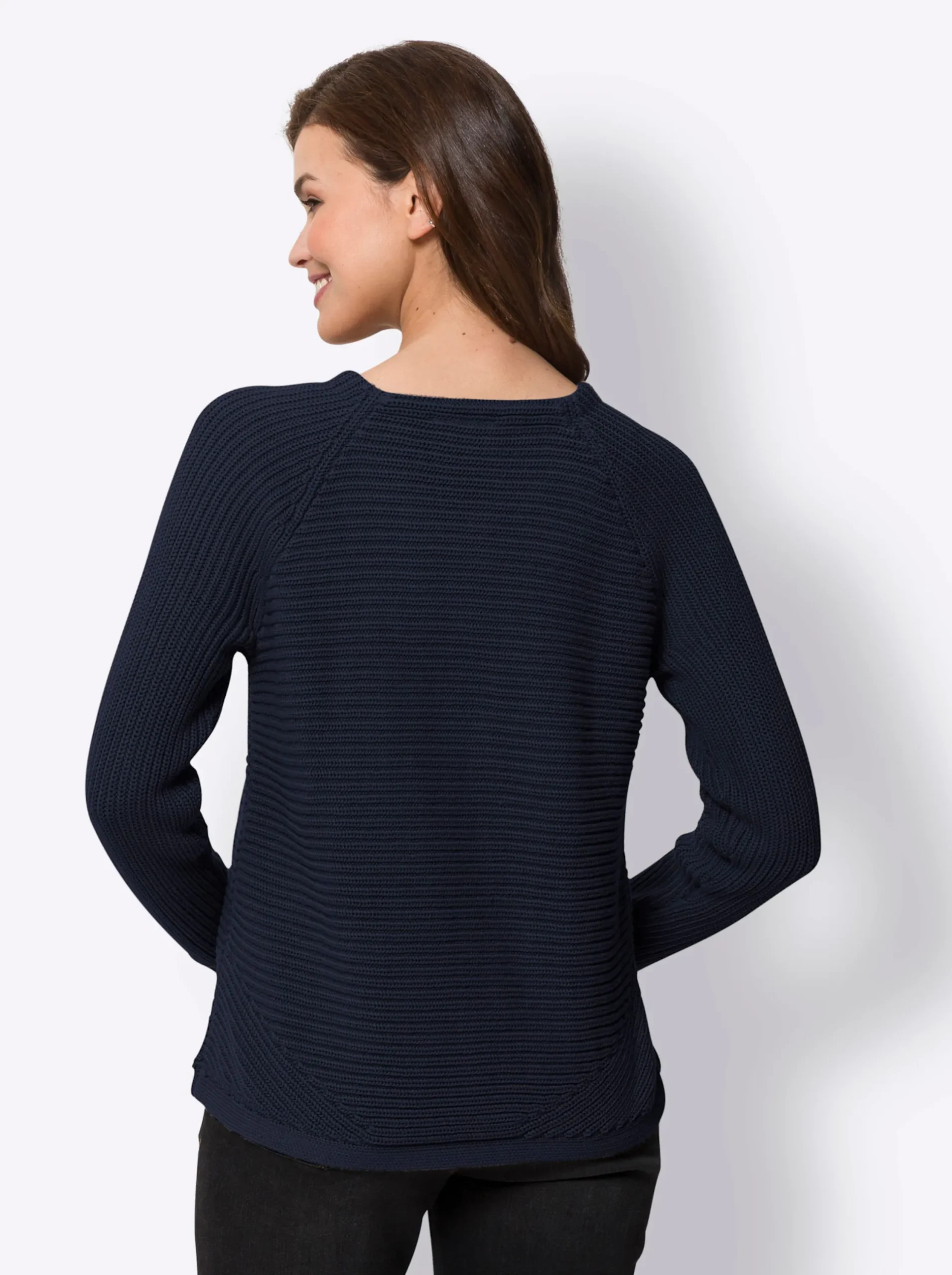 Strickjacken|heine Strickjacke in dezentem Glanz marine