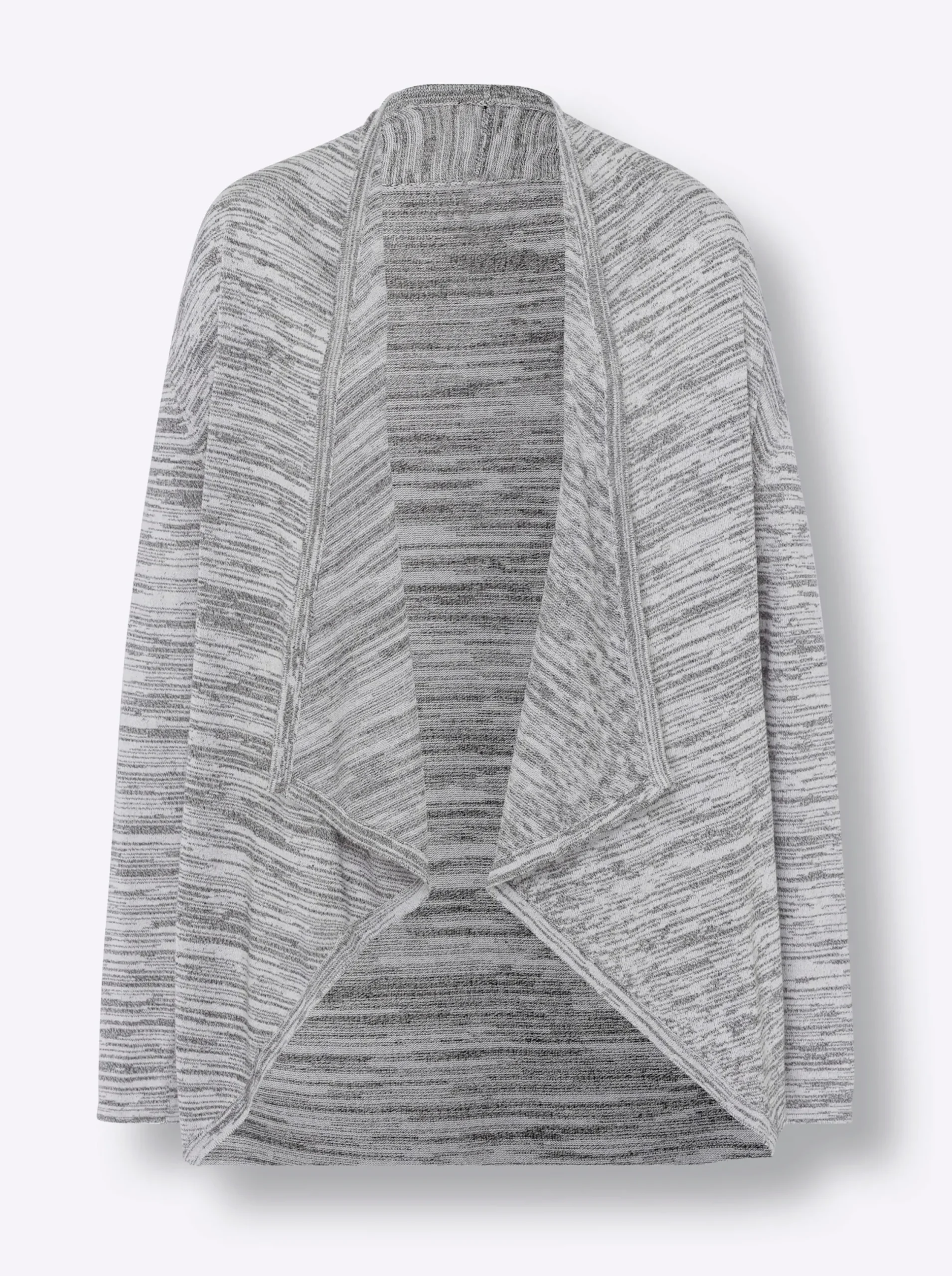 Strickjacken|heine Strickjacke mit Schalkragen grau-meliert