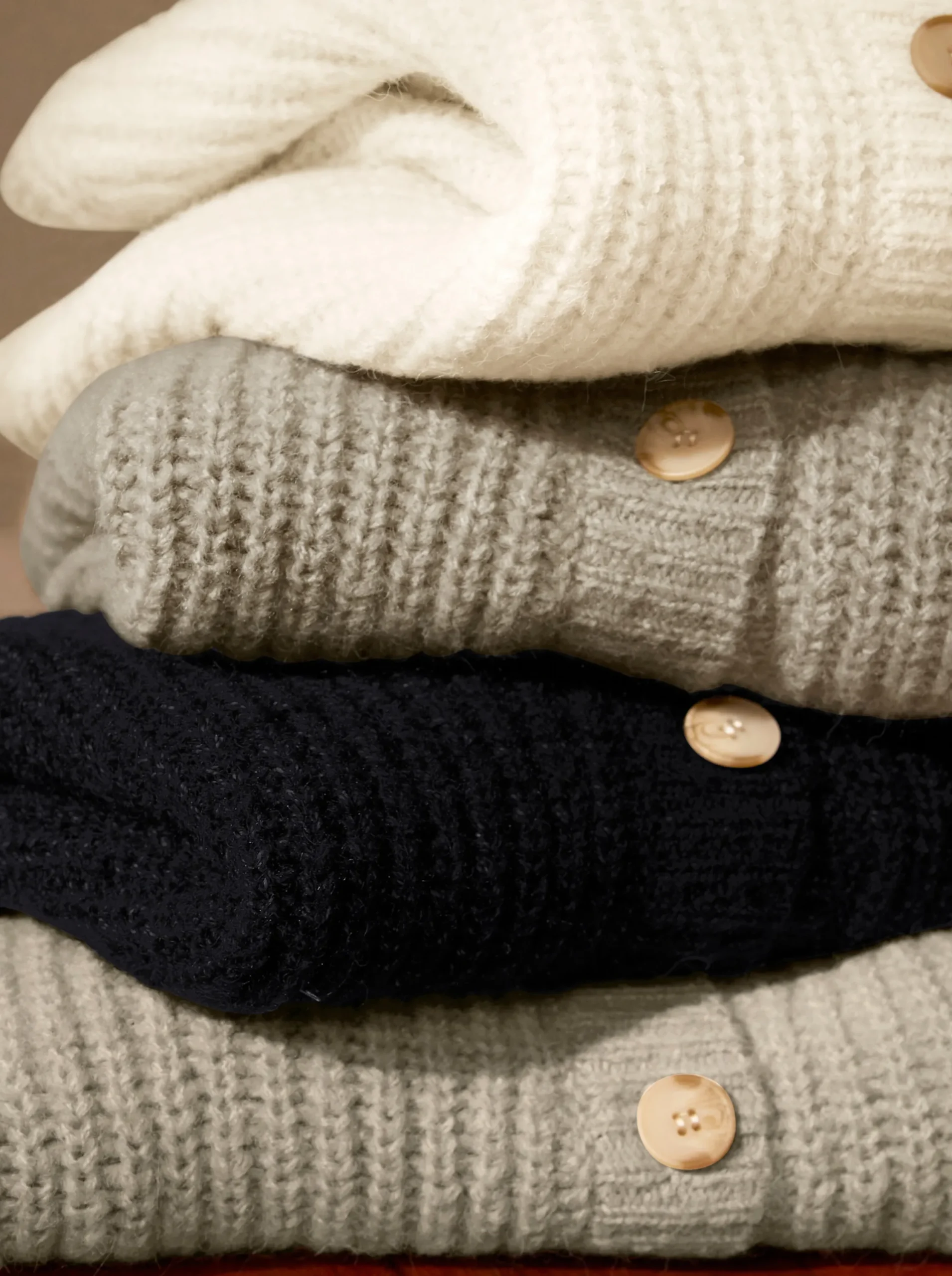Strickjacken|heine Strickjacke mit variablem Kragen sand-meliert