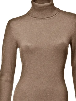Kleider|heine Strickkleid camel