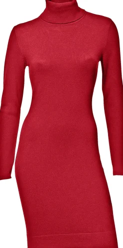 Kleider|heine Strickkleid rot